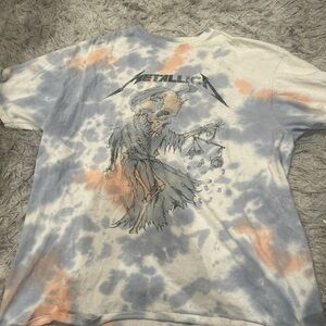 Tie-Dye Short Sleeve Tee - Blue and Orange